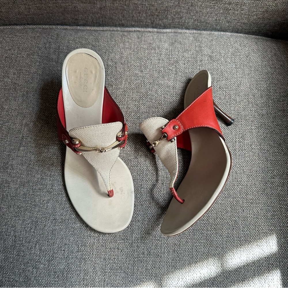 Vintage Gucci horsebit sandal heels